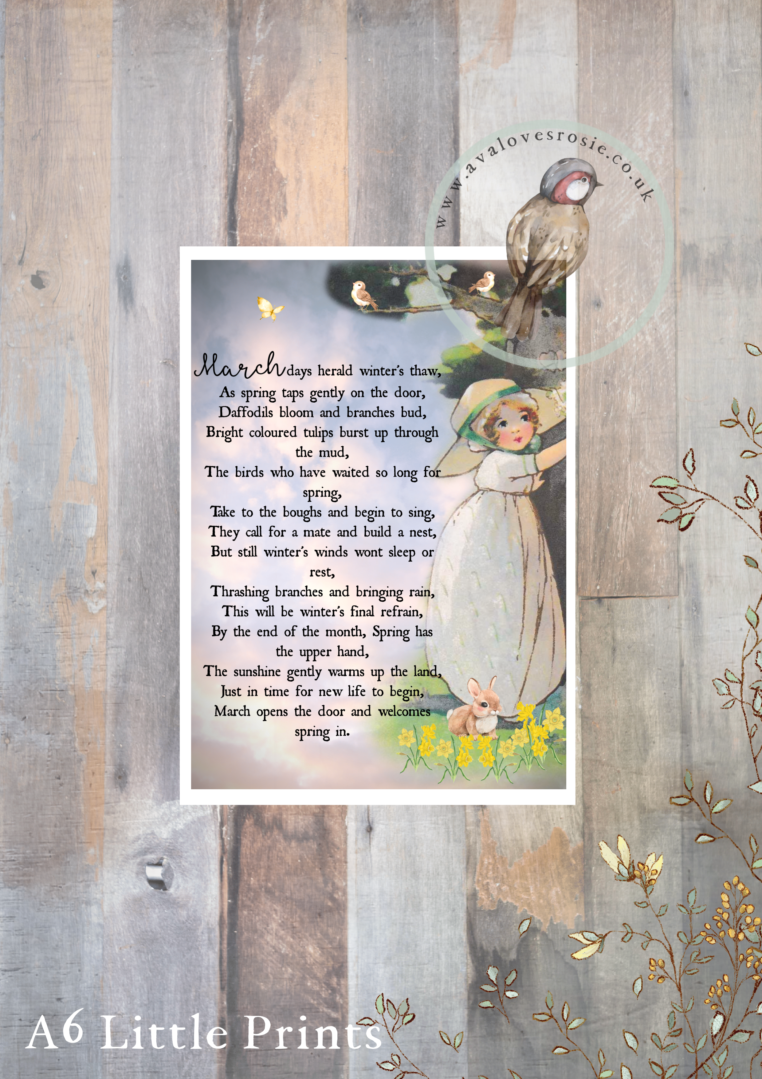 Little Print - A6 Size - March Days