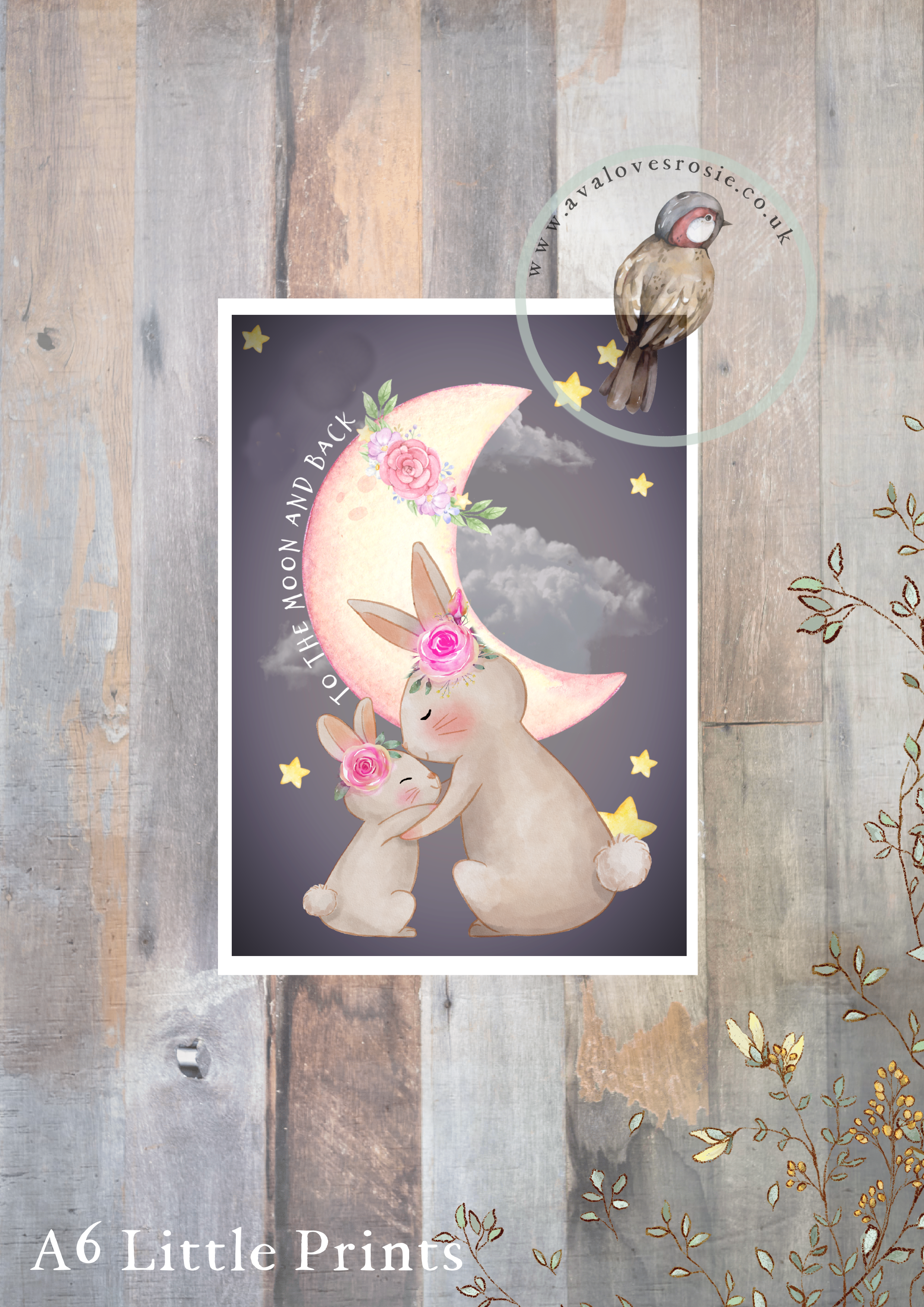 Little Print A6 Size - To The Moon And Back