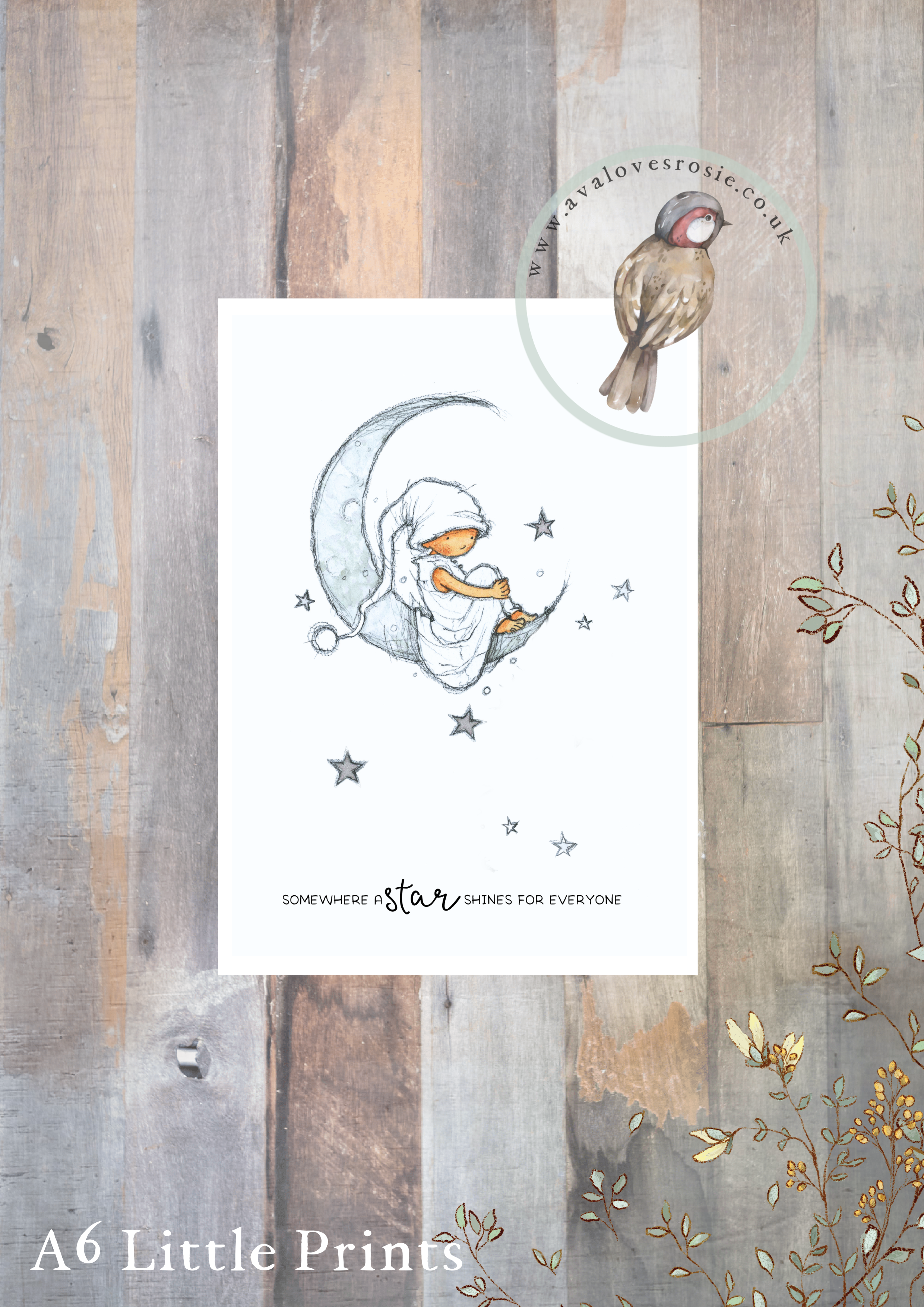 Little Print - A6 Size - Somewhere a Star Shines