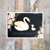 Little Print - A6 Size - Swans - No Matter How Much