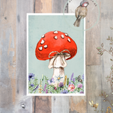 Little Print - A6 Size - Pack of 3, Toadstools