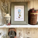 Framed Holly Hobbie Postcard - Happy Yesterdays