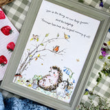 Woodland Whispers - A4 Framed Print - Love is the thing we can keep forever