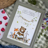 Woodland Whispers - A4 Framed Print - The light from one happy memory is enough to warm the whole day.
