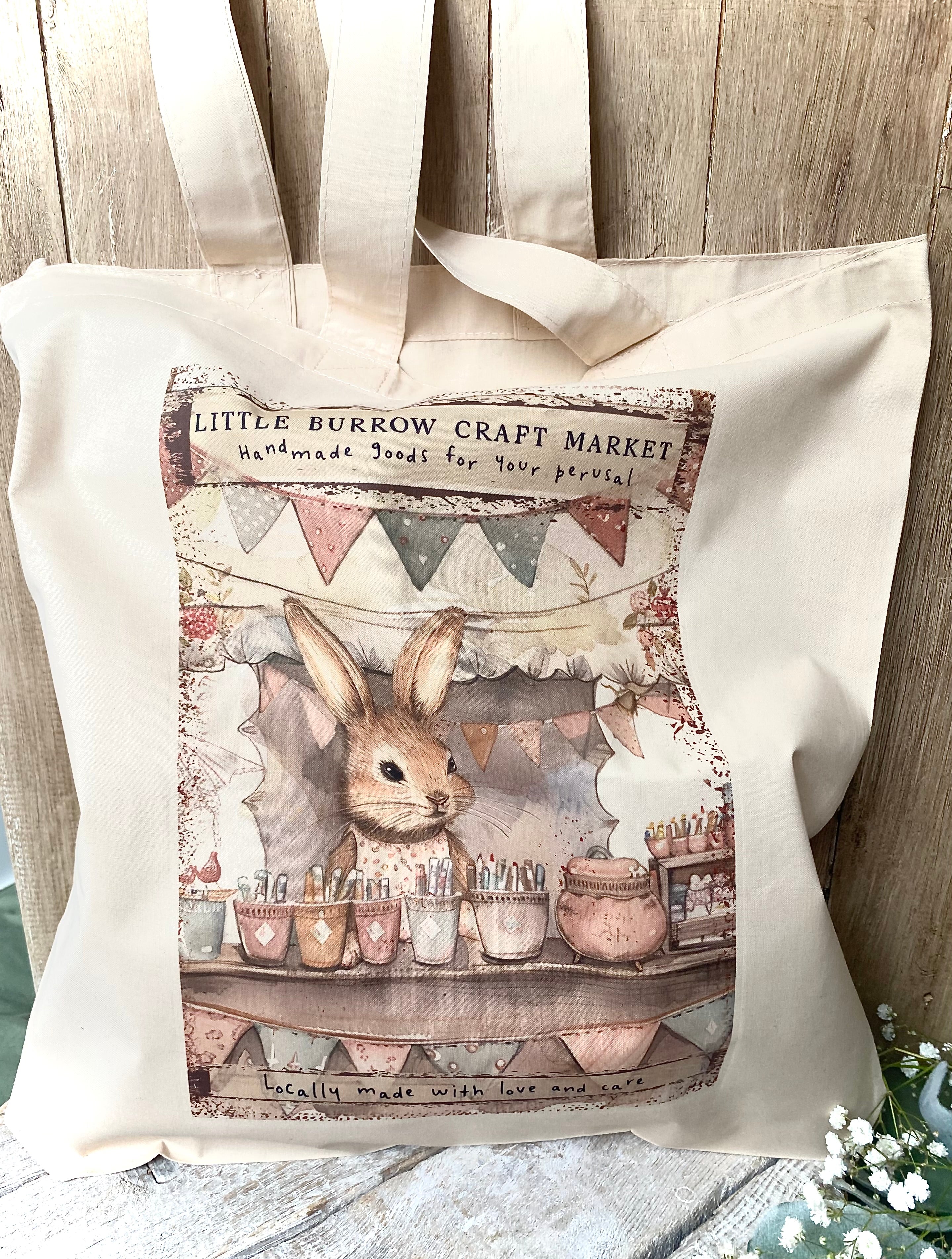 Little Burrow Craft Market Tote Bag