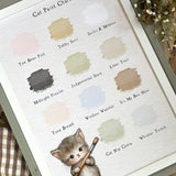 The Paint Chart - A4 Framed Print - Cat
