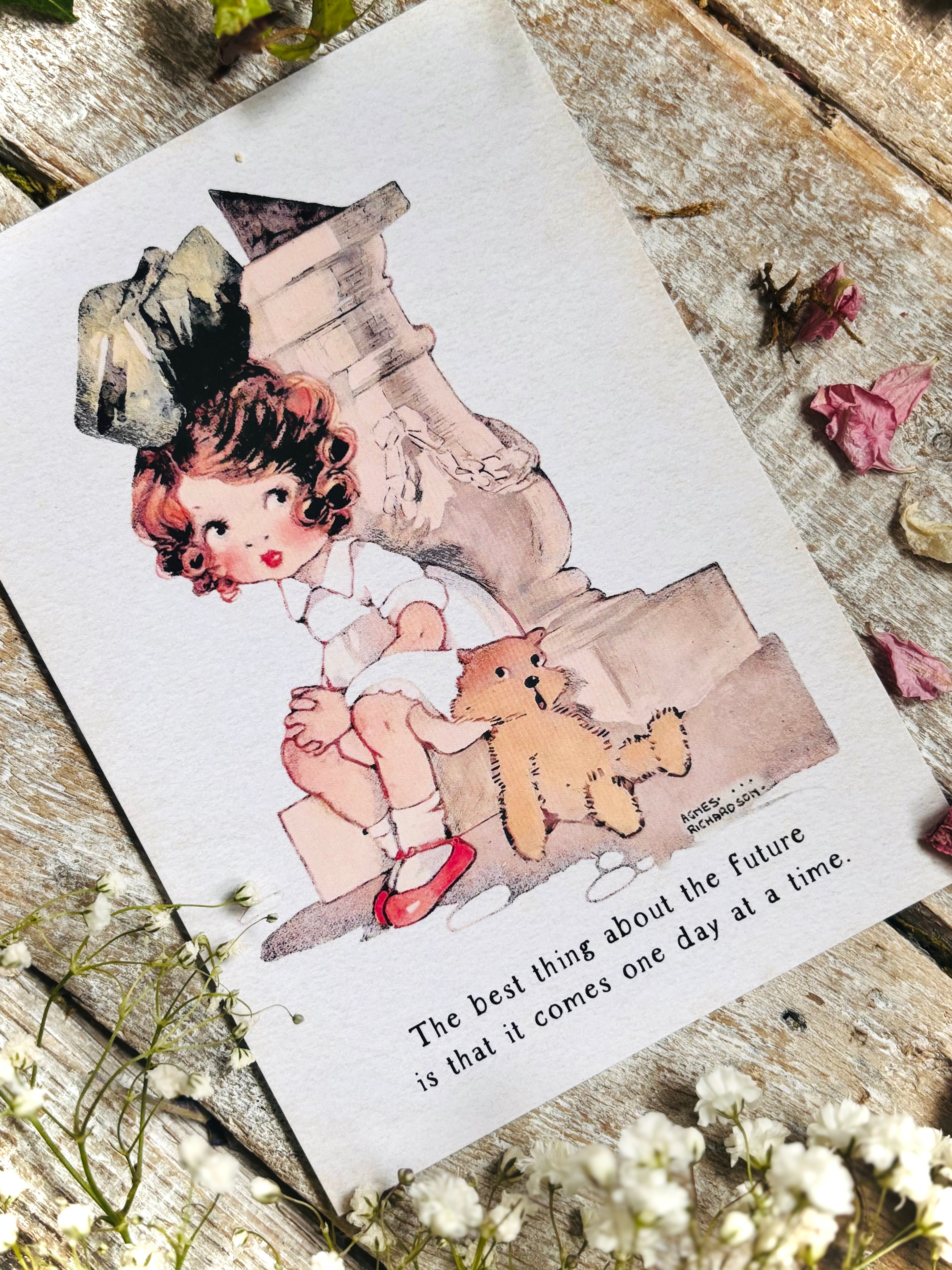 Agnes Richardson Postcard - One Day At A Time