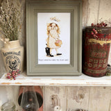 Framed Holly Hobbie Postcard - Happy Memories Make The Heart Smile