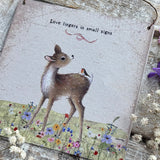 Aluminium Sign - Love Lingers In Small Signs