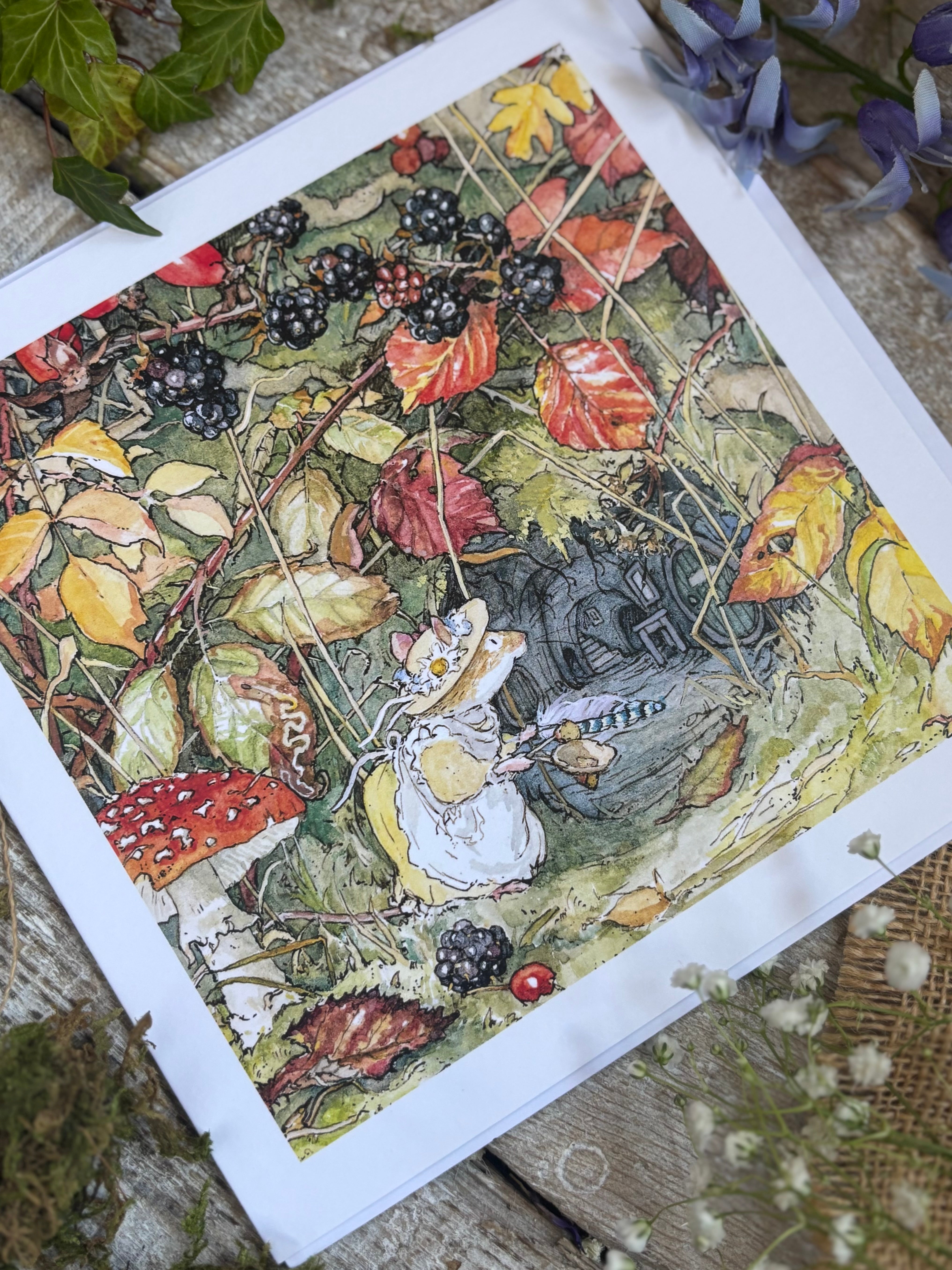 Brambly Hedge - I Wonder If Anyone Lives Down There - Greeting Card