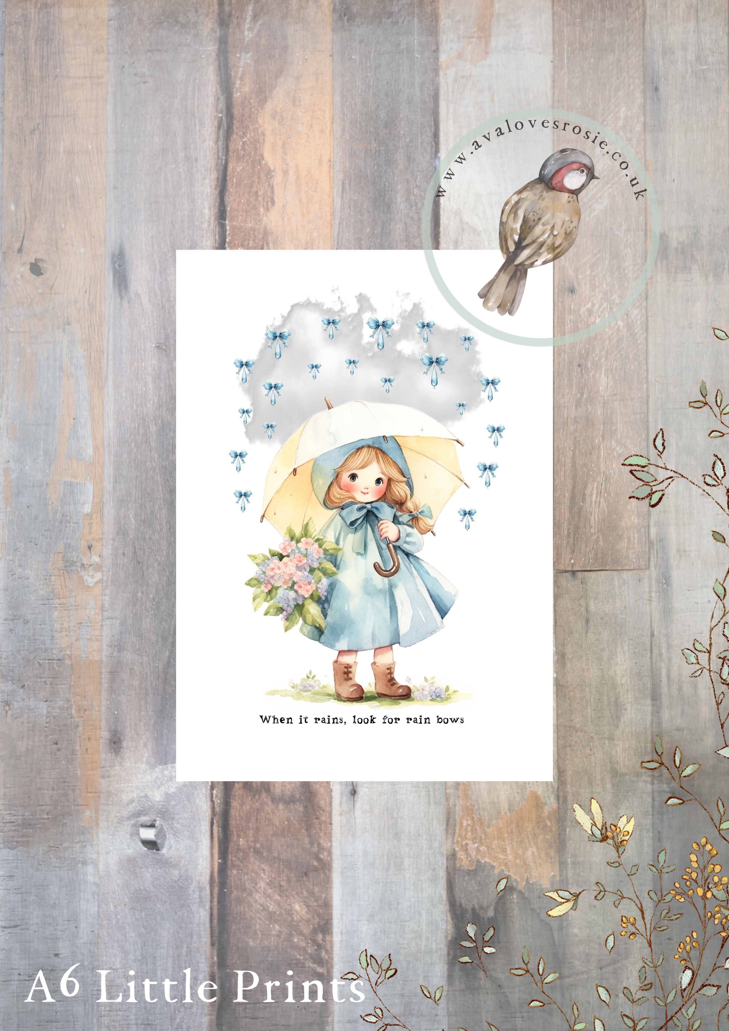 Little Print - A6 Size - Rain Bows