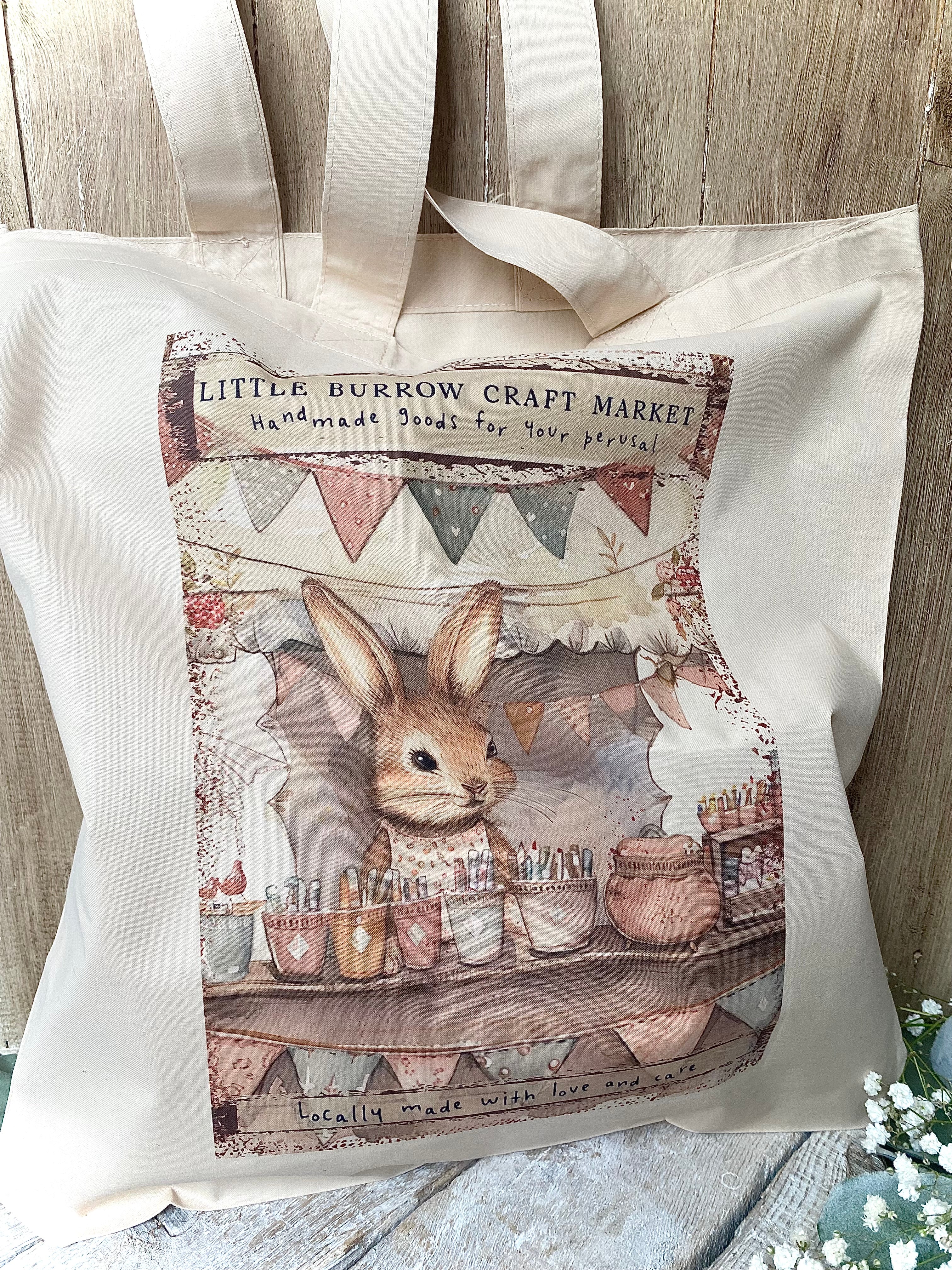 Little Burrow Craft Market Tote Bag