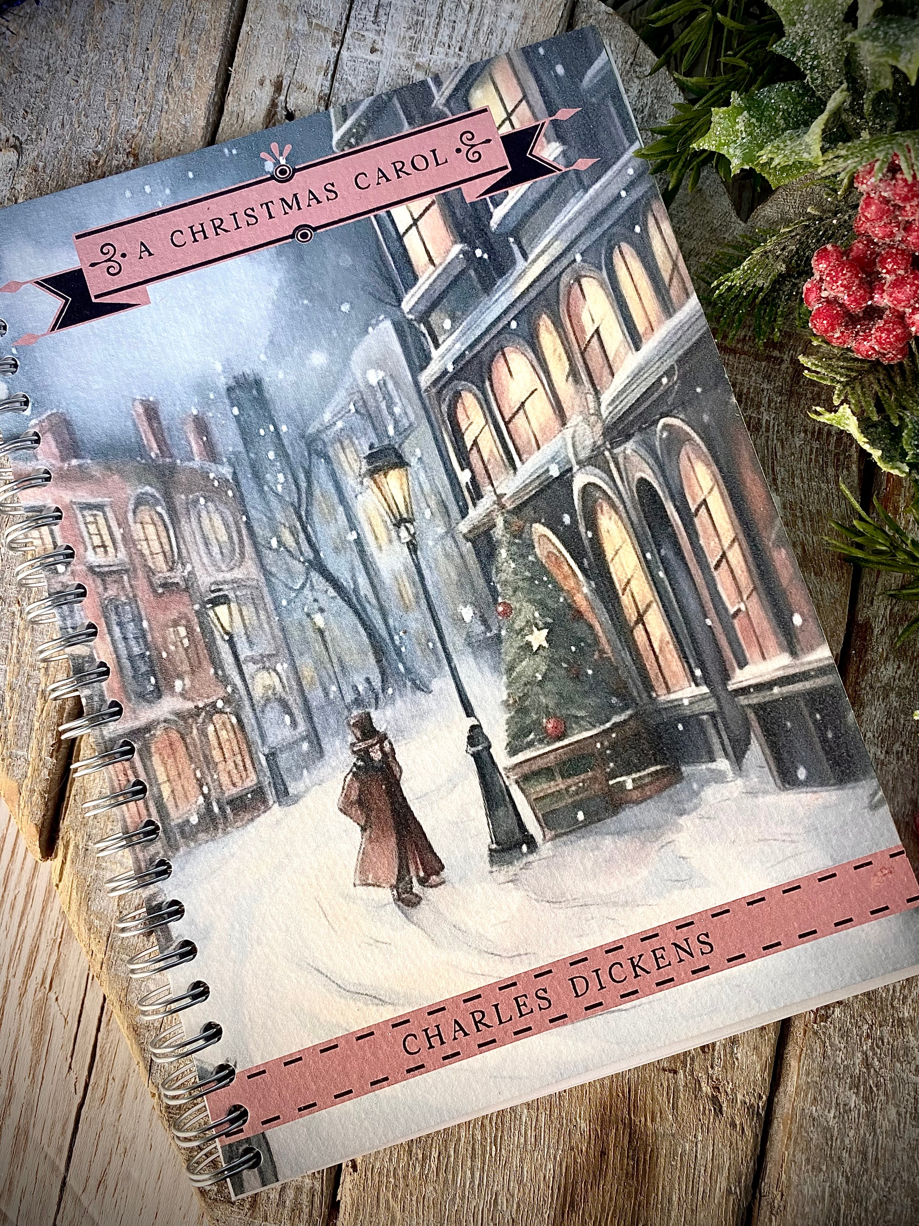 A5 Spiral Bound Notebook - Literary Classics - A Christmas Carol