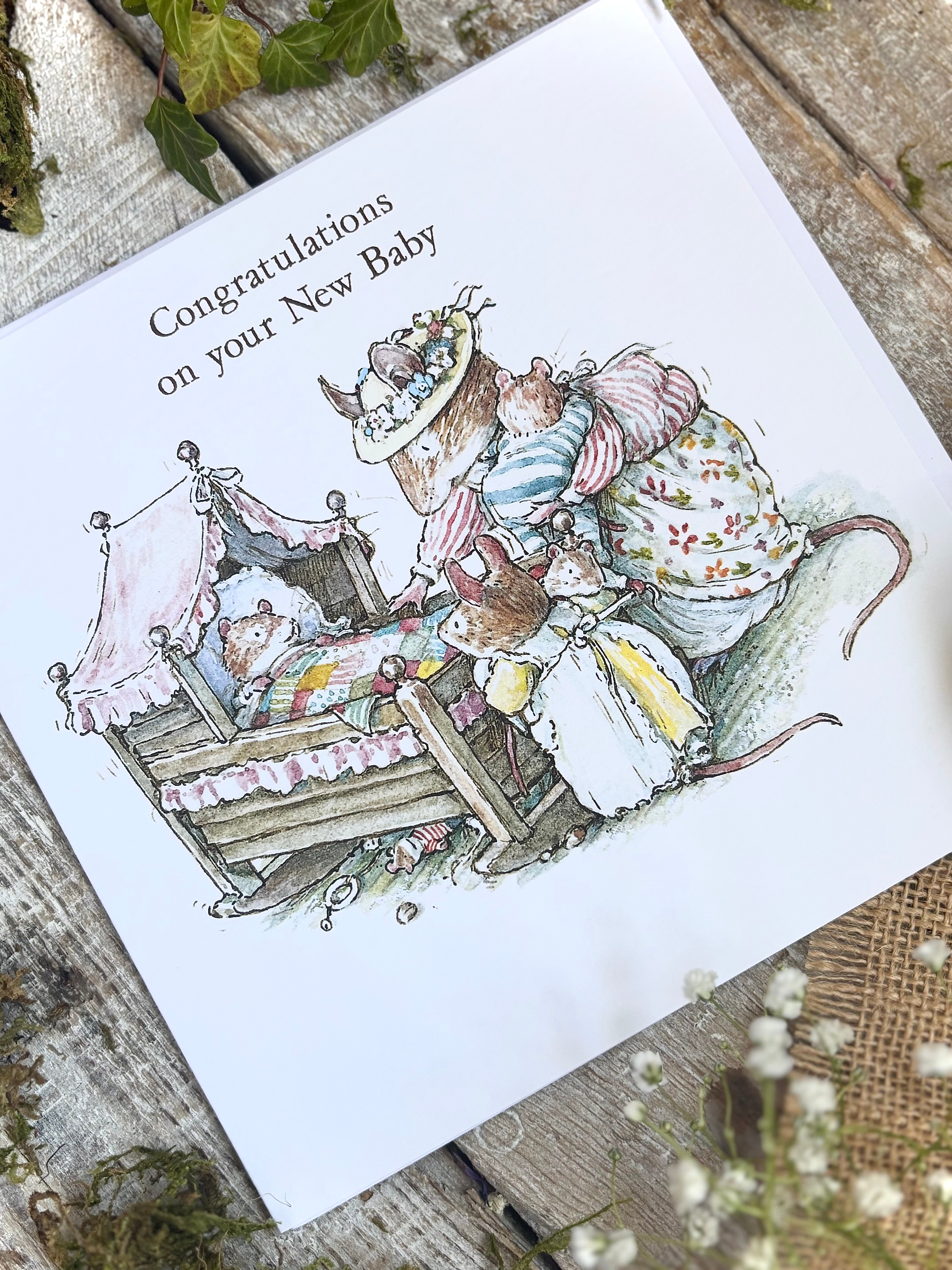 Brambly Hedge - New Baby - Greeting Card