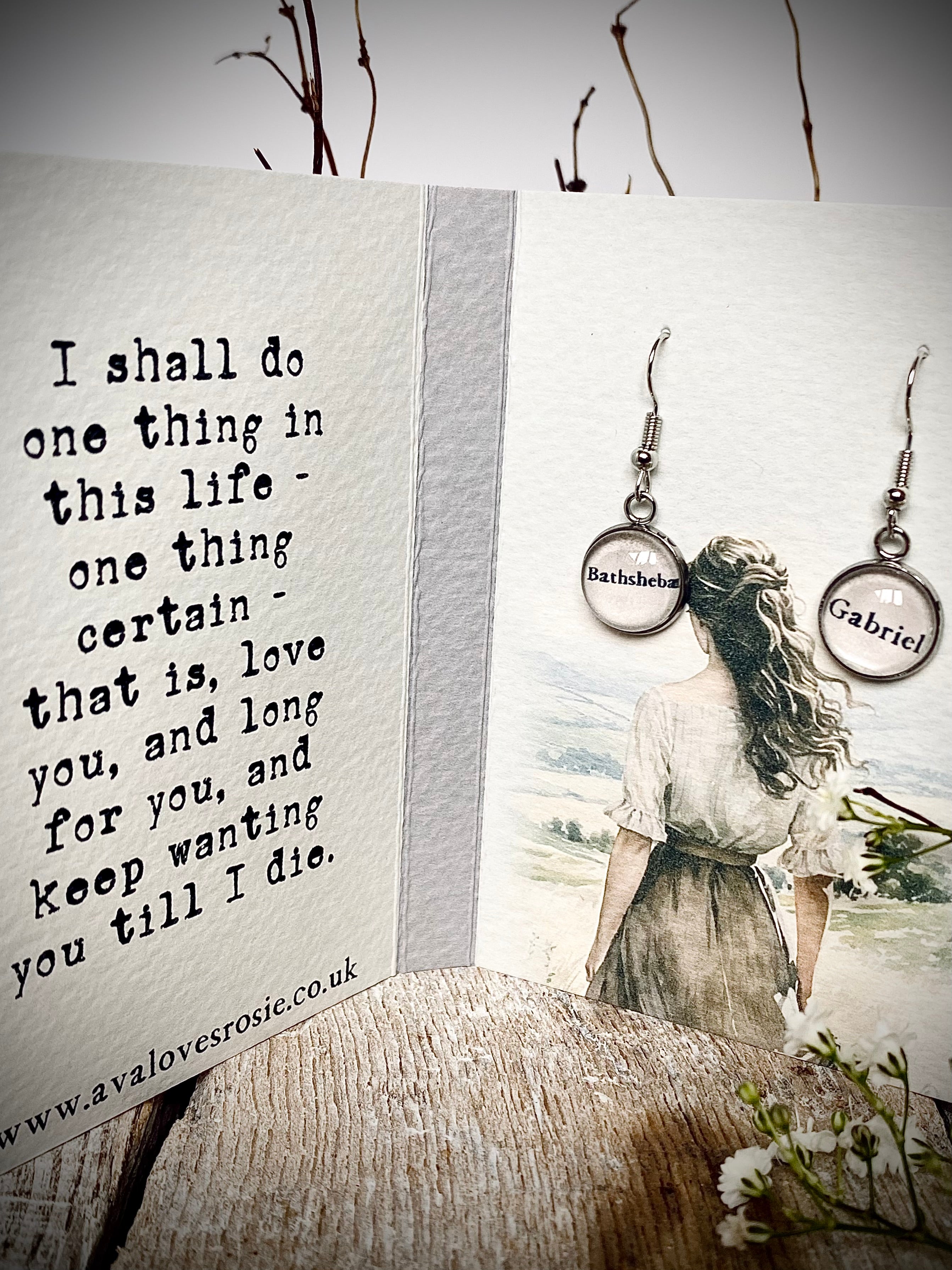 Literary Classic Earrings - Far From The Madding Crowd, Thomas Hardy