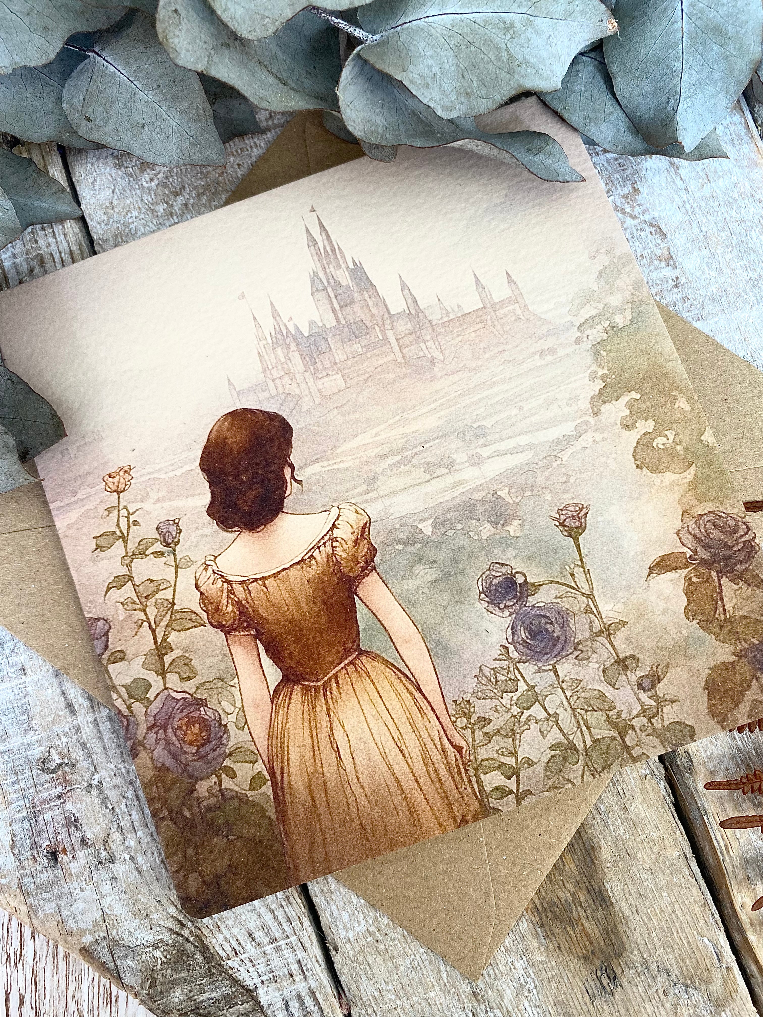 Once Upon A Time…’ Square Greeting Card #AU47