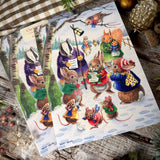 Pack Of Five Christmas Cards - The Carol Singers - Racey Helps - P856