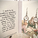 Literary Classic Earrings - Little Women, Louisa M Alcott