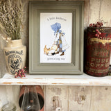 Framed Holly Hobbie Postcard - A Little Kindness