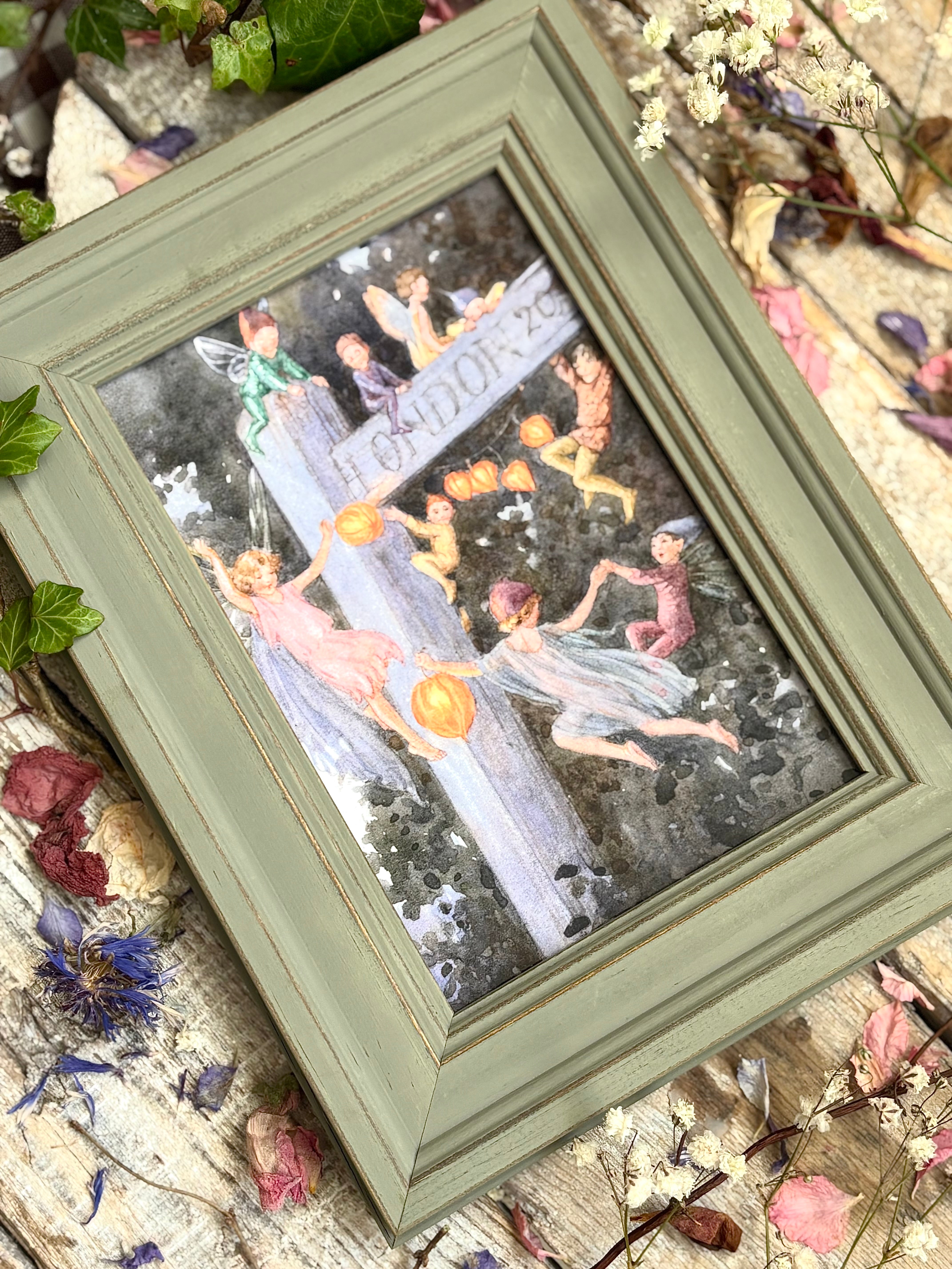 The Signpost by Margaret Tarrant, 6x4" Framed Postcard