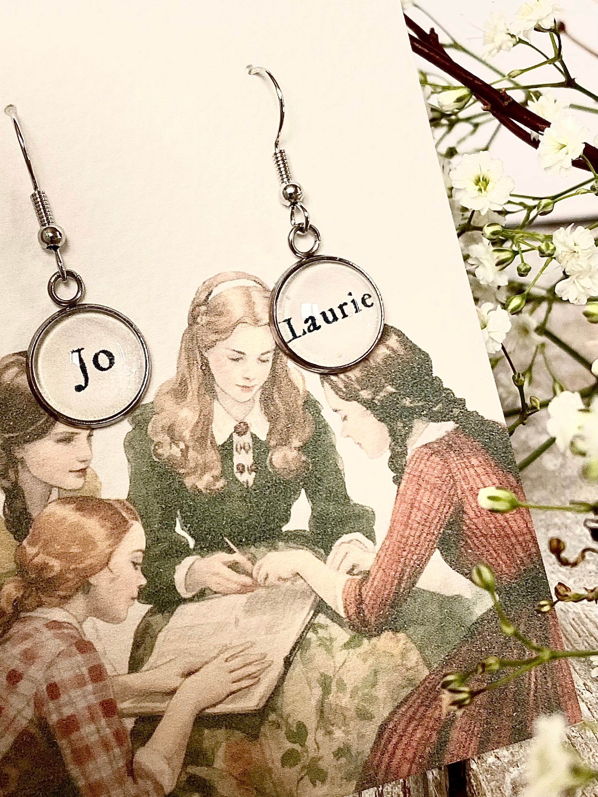 Literary Classic Earrings - Little Women, Louisa M Alcott