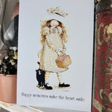 Holly Hobbie Postcard - Happy Memories Make The Heart Smile