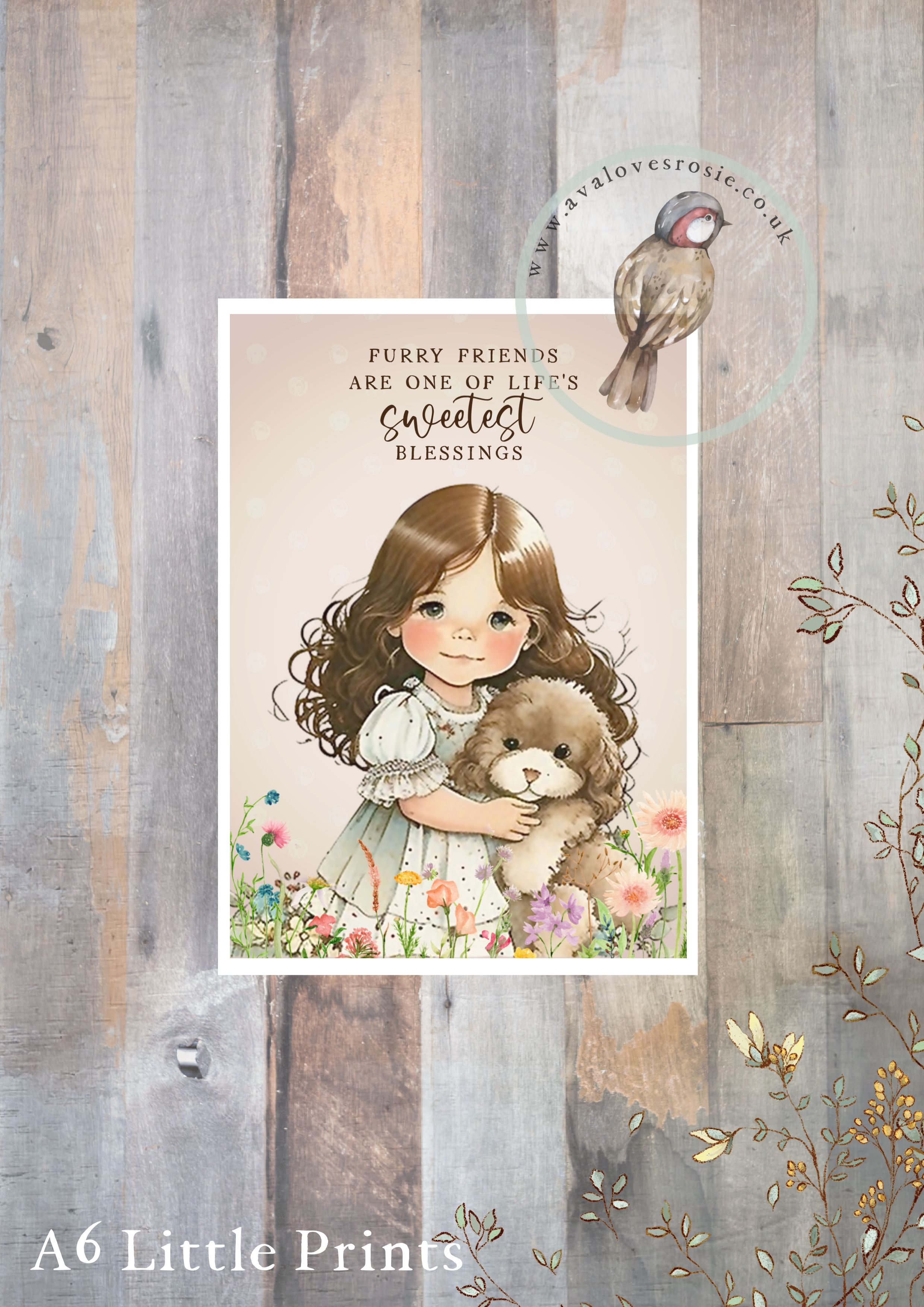 Little Print - A6 Size - Furry Friends