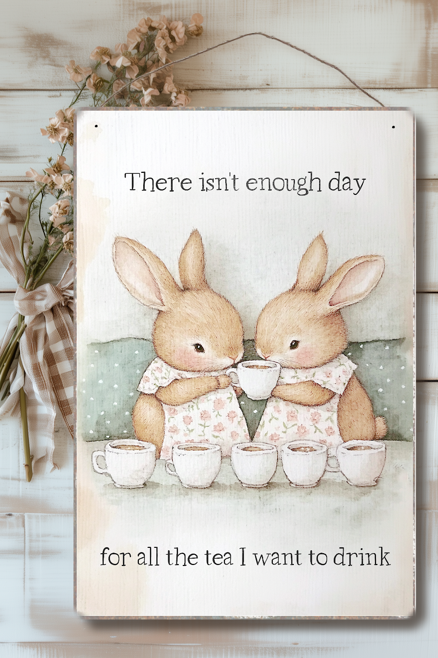 A4 Aluminium Sign - There Isn’t Enough Day For All The Tea