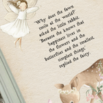 The Fairy And The Little Bunny - A4 Framed Print - Happiness In The Small Things