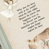 The Fairy And The Little Bunny - A4 Framed Print - Happiness In The Small Things
