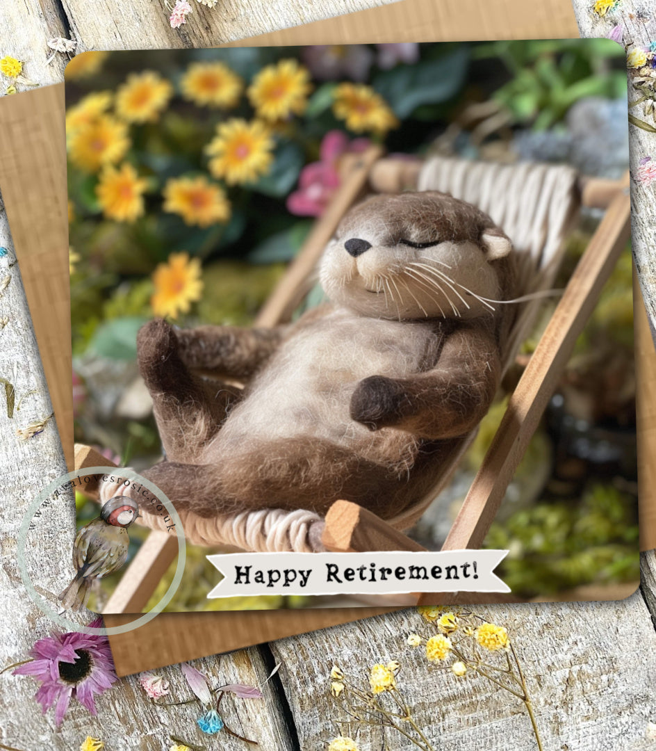 Otter Greetings Card 10 - Retirement
