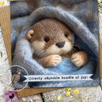 Otter Greetings Card 04 - Bundle of Joy