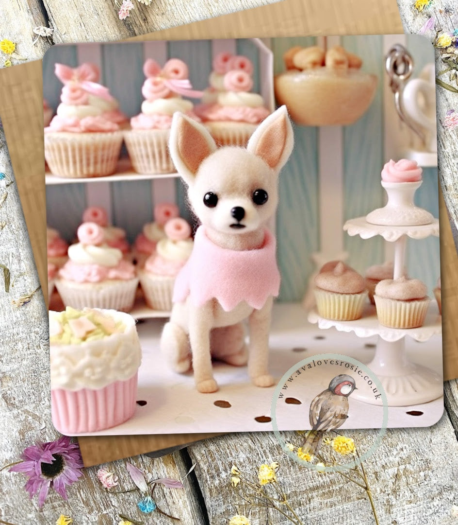 Sugar Paws - Blank Greeting Card - Chihuahua - 10