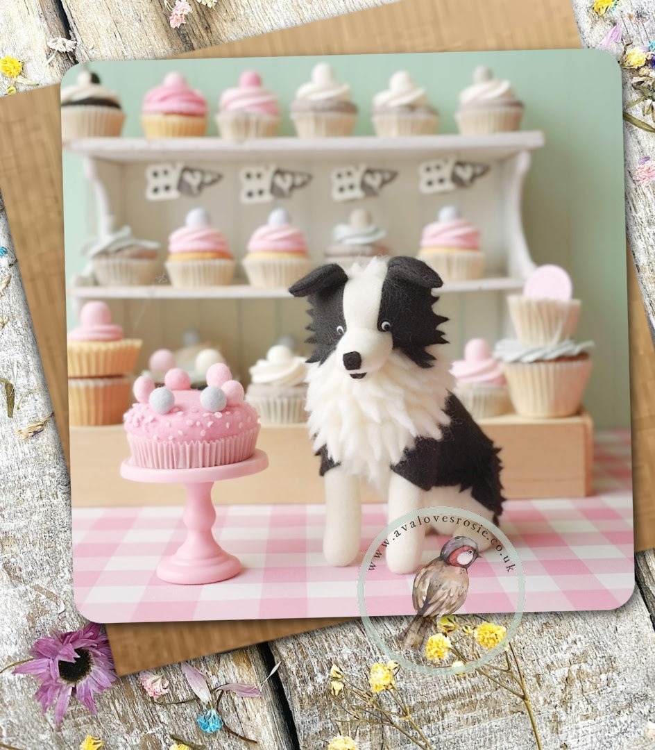 Sugar Paws - Blank Greeting Card - Border Collie - #12