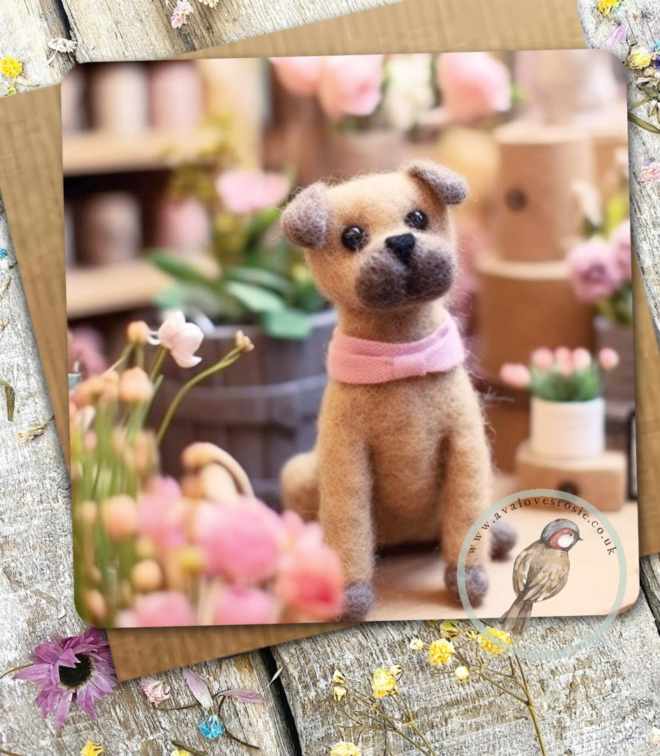 Sugar Paws - Blank Greeting Card - Border Terrier - #15