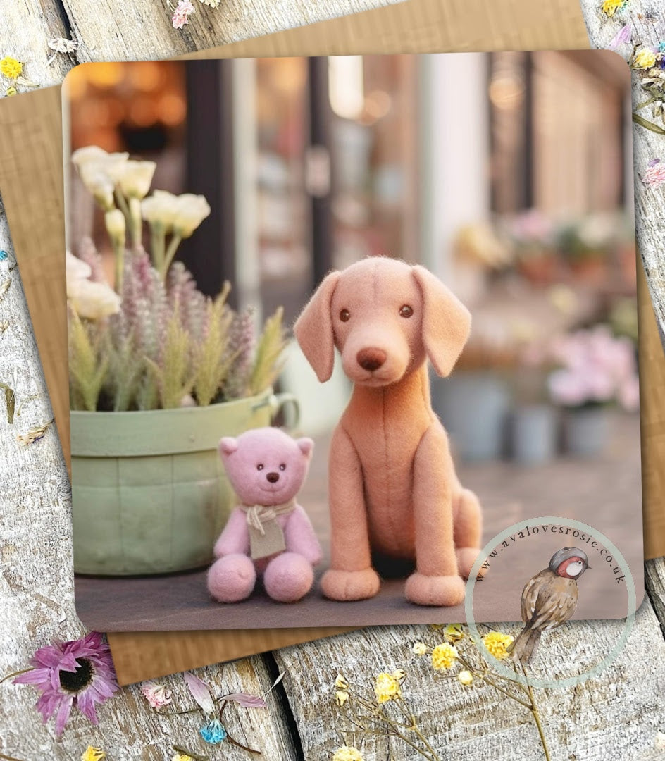 Sugar Paws - Blank Greeting Card -Vizsla - #18