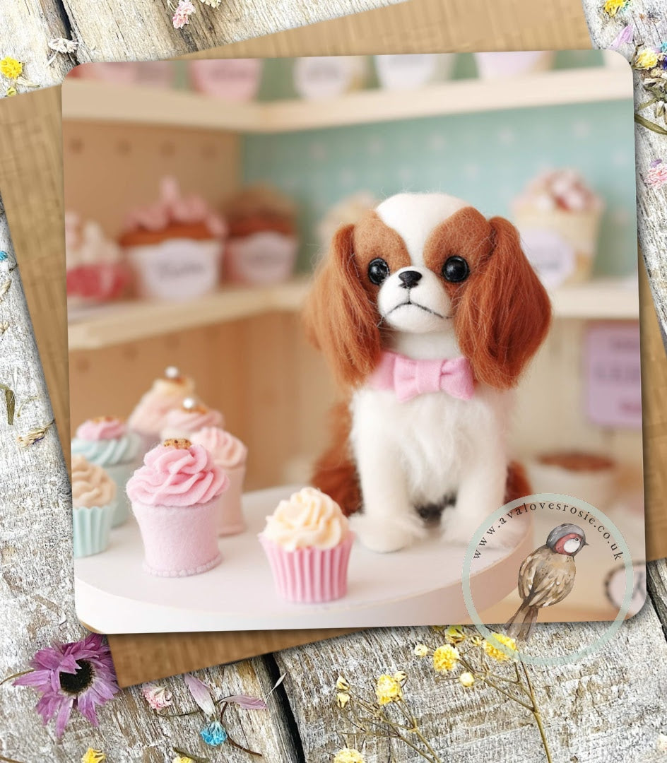 Sugar Paws - Blank Greeting Card - Cavalier King Charles Spaniel - #19