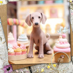 Sugar Paws - Blank Greeting Card - Weimaraner - #20