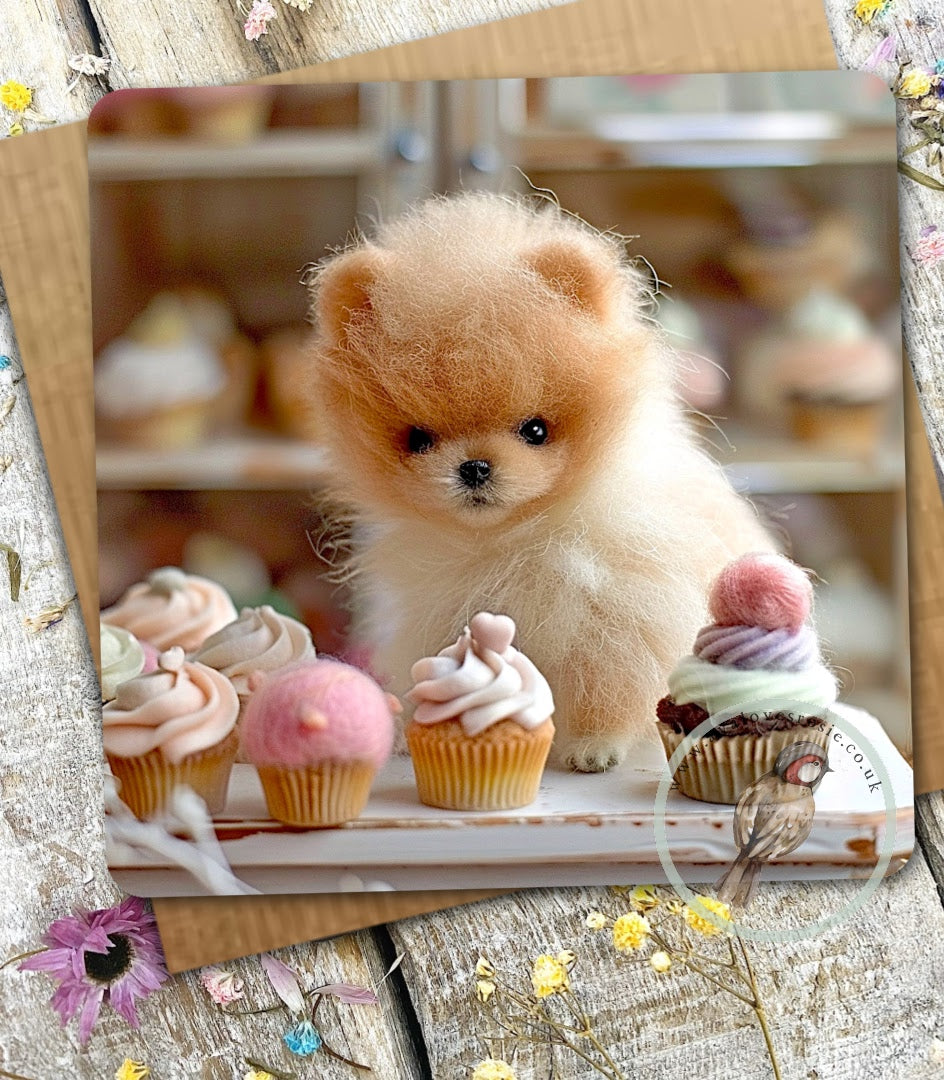 Sugar Paws - Blank Greeting Card -Pomeranian - #22