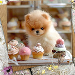 Sugar Paws - Blank Greeting Card -Pomeranian - #22