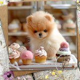Sugar Paws - Blank Greeting Card -Pomeranian - #22