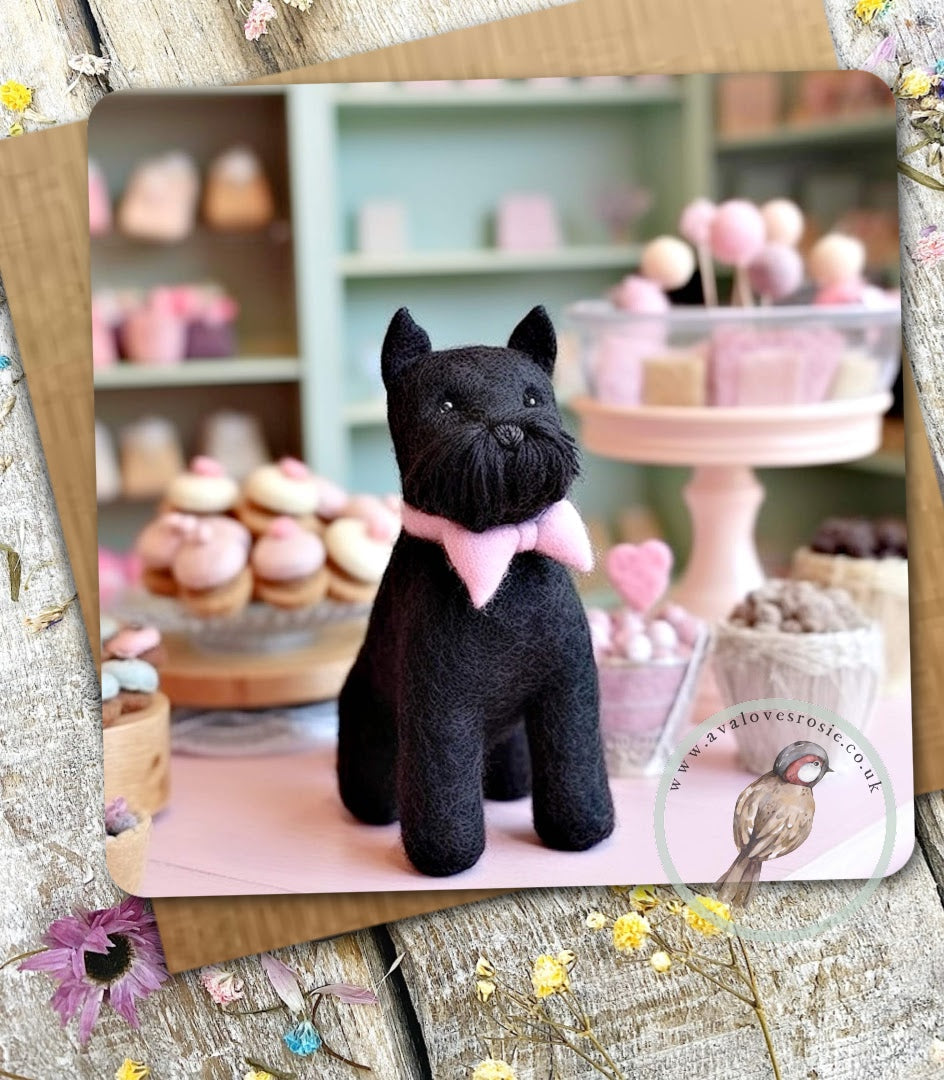 Sugar Paws - Blank Greeting Card -Scottie - #24