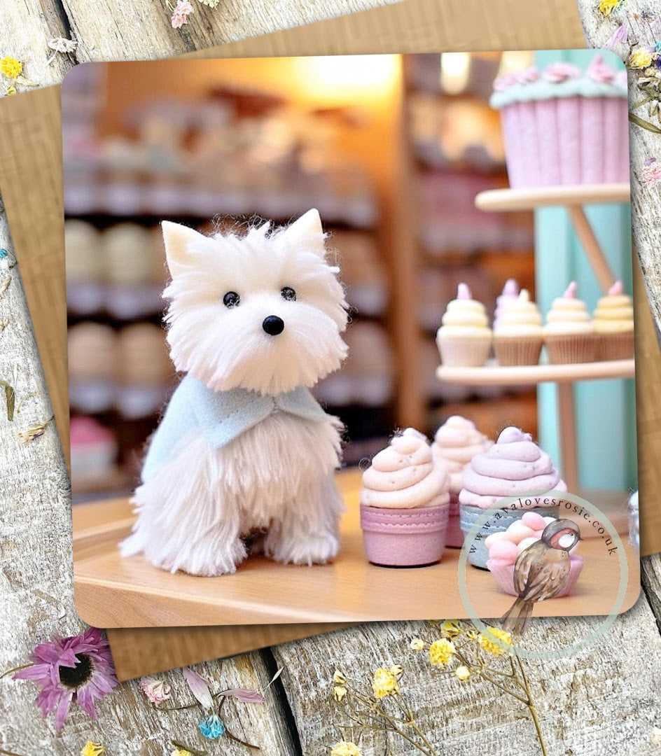 Sugar Paws - Blank Greeting Card - Westie - #29