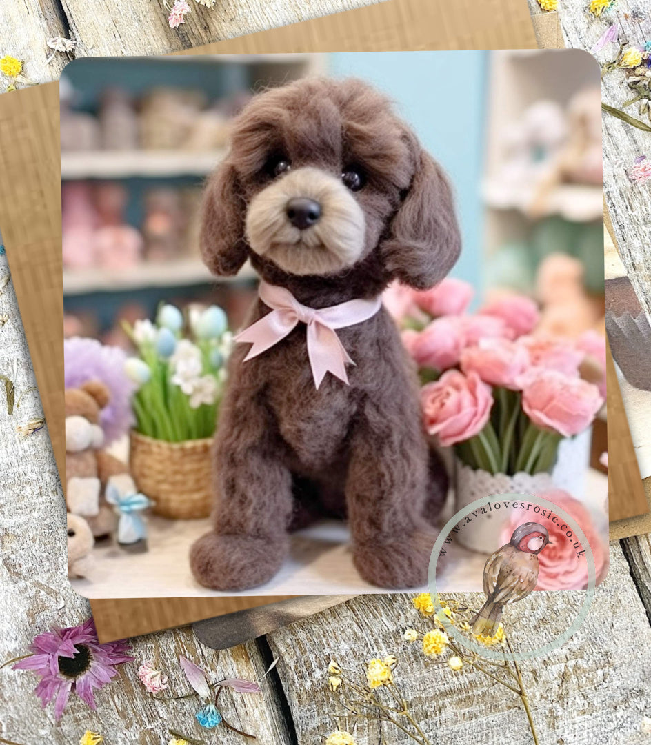 Sugar Paws - Blank Greeting Card - Cockapoo - #2