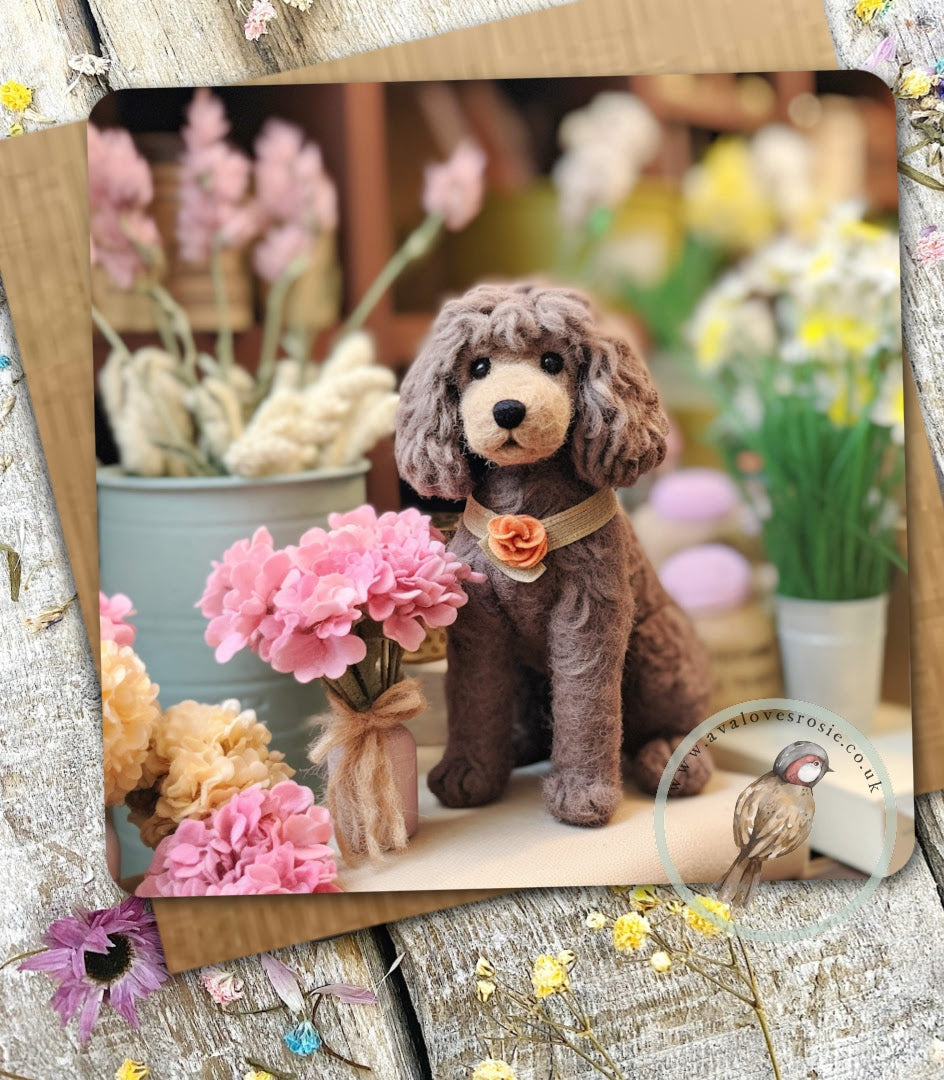 Sugar Paws - Blank Greeting Card - Chocapoo - #32