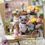 Sugar Paws - Blank Greeting Card - Grey Cat - #35
