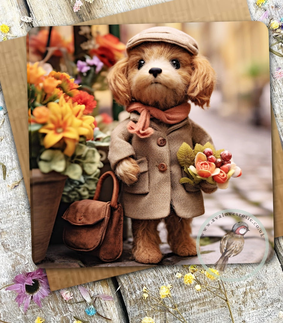 Sugar Paws - Blank Greeting Card - Cavapoo - #40