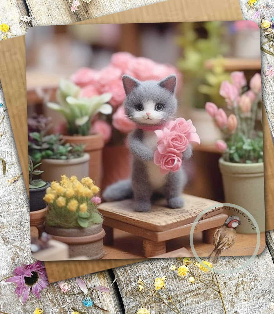 Sugar Paws - Blank Greeting Card - Kitty - #41