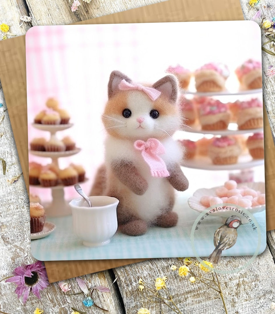 Sugar Paws - Blank Greeting Card - Kitty - #42