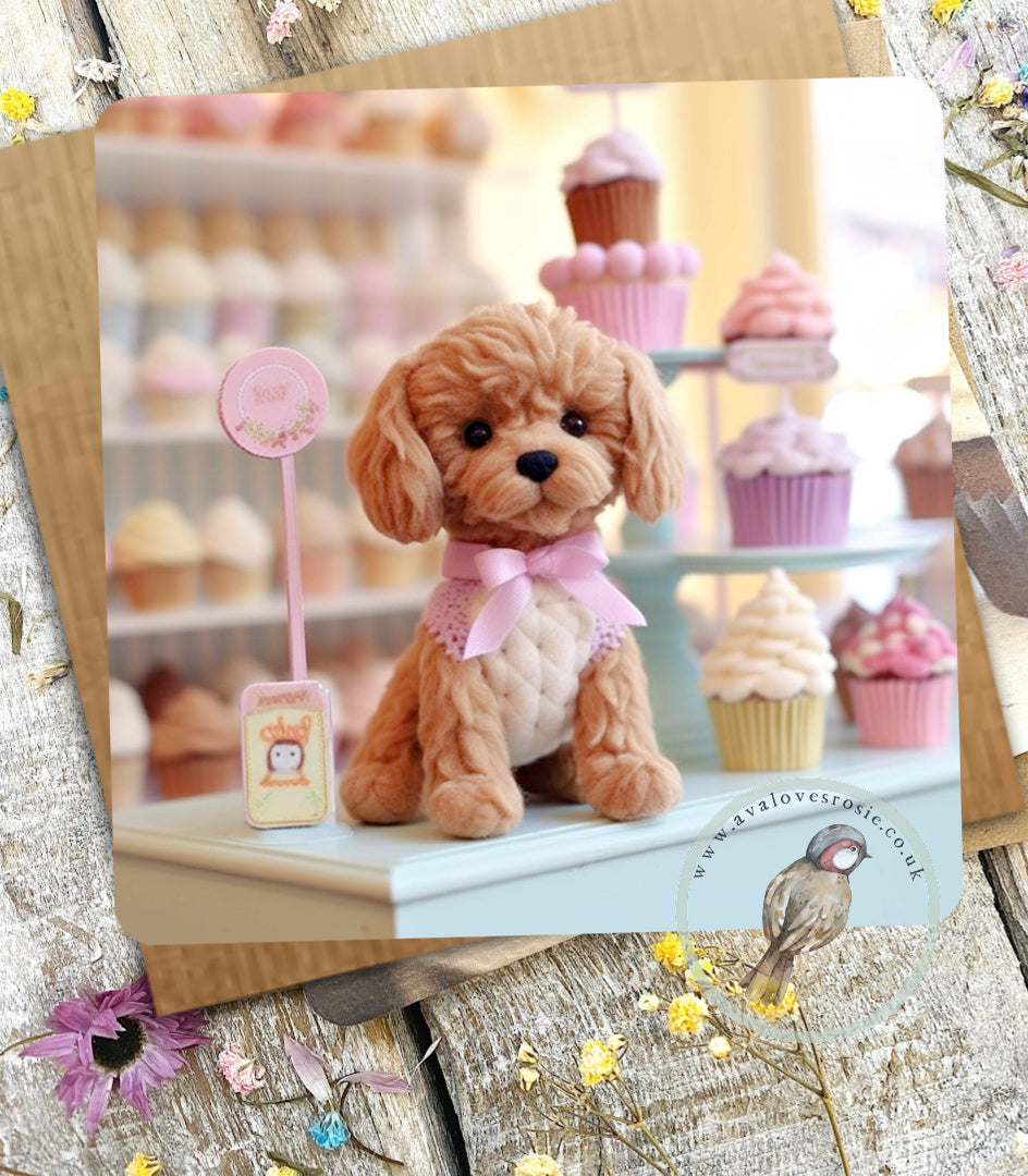 Sugar Paws - Blank Greeting Card - Cavapoo - #4